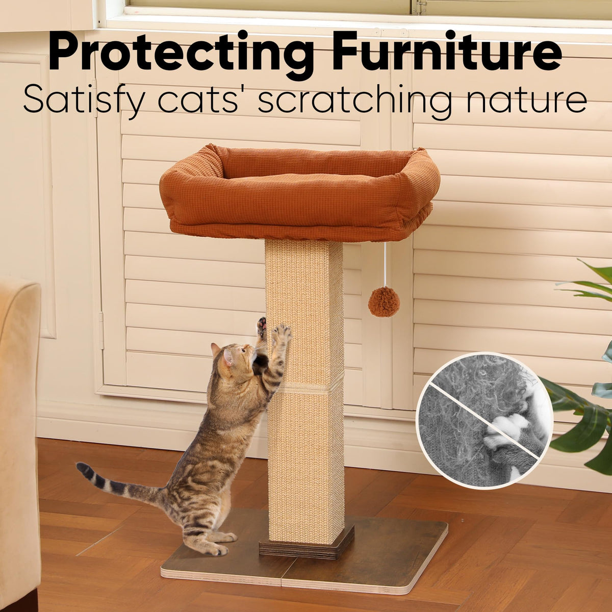 Cat Scratching Post with Perch X887
