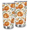 20 Oz Floral Pumpkin Tumbler with Lid Straw Y1429