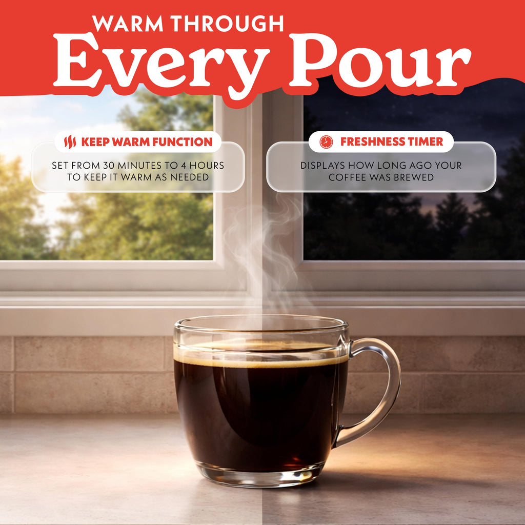 5-Cup Glass Carafe Black Drip Coffee Maker O610