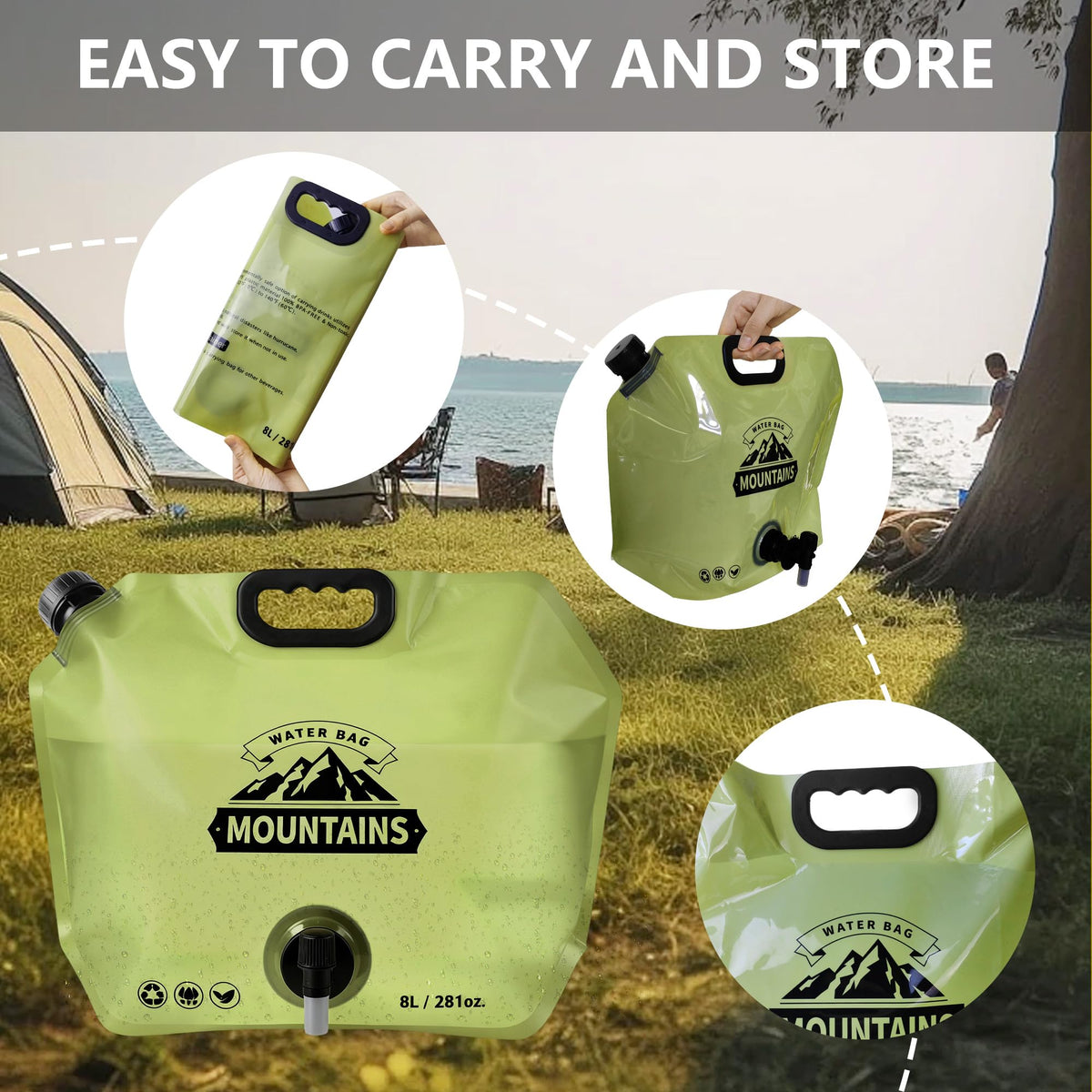 Collapsible 2 Gallon BPA-free Water Container X411