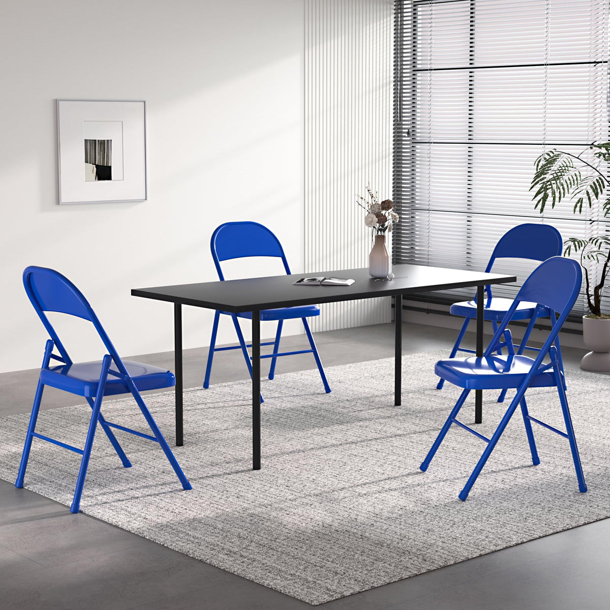 Metal Folding Chairs 4 Pack U117308