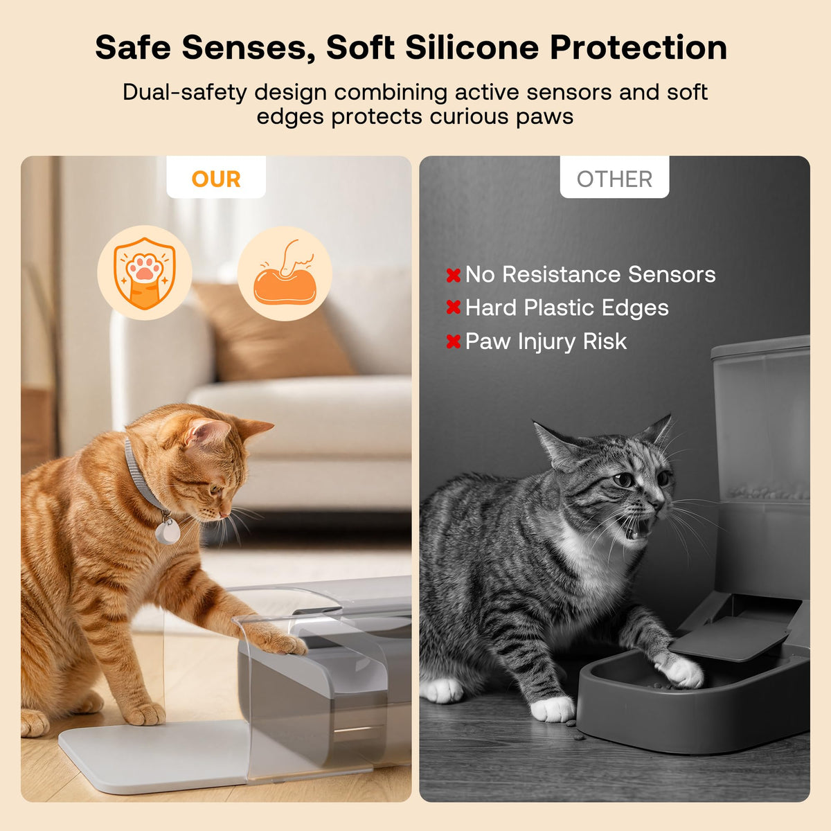 Automatic Cat Feeder with RFID Collar Sensor, Black J4491