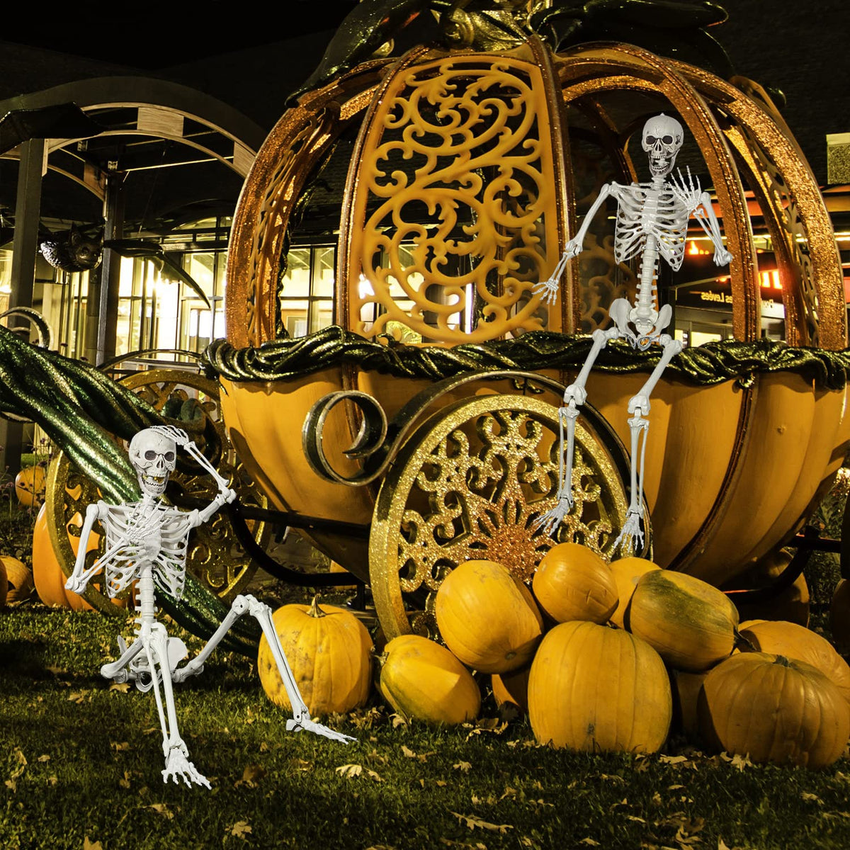 5.4ft Posable Full Body Skeleton with Movable Joints C120308