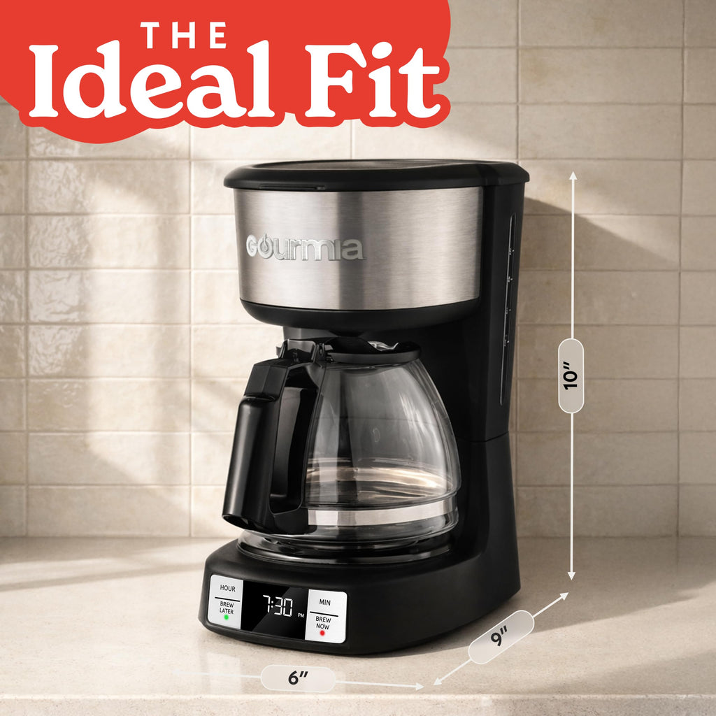5-Cup Glass Carafe Black Drip Coffee Maker O610