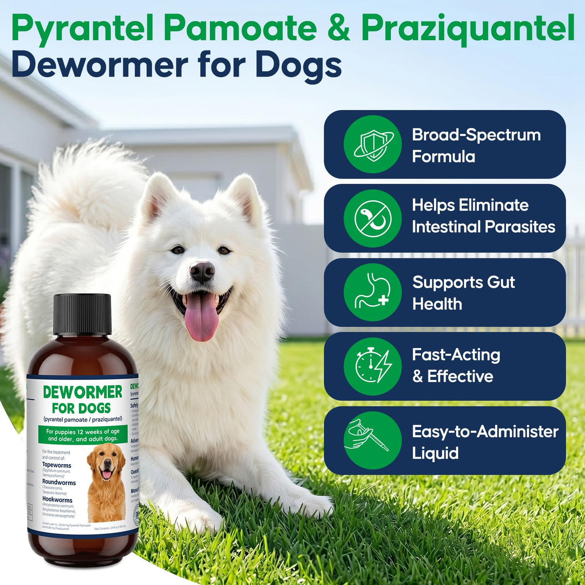 Dog Wormer Oral Liquid Treatment 100ml I879
