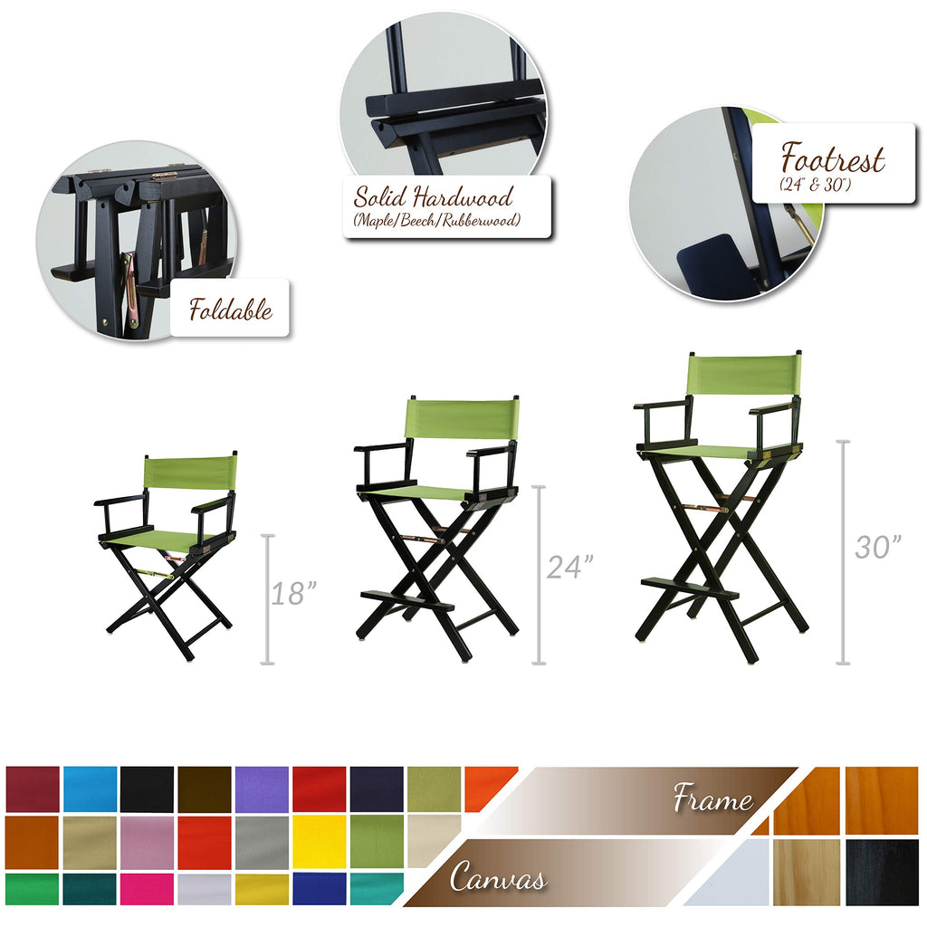 Bar Height Natural Frame Gold Canvas Director Chair J8999