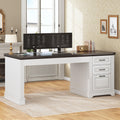 White Office Desk with 3 Drawers R49453