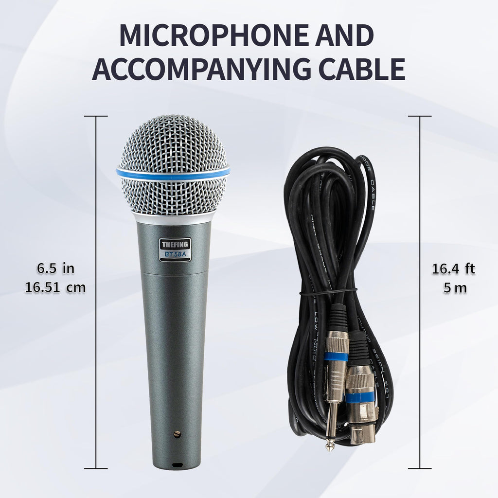 Wired Dynamic Handheld Karaoke Microphone with Audio Cable I11856