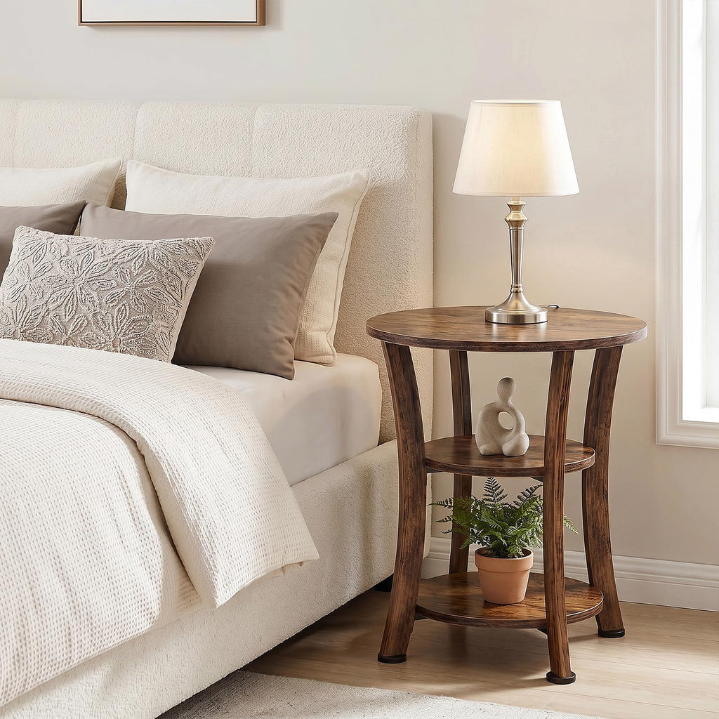 3 Tier Round End Table B986