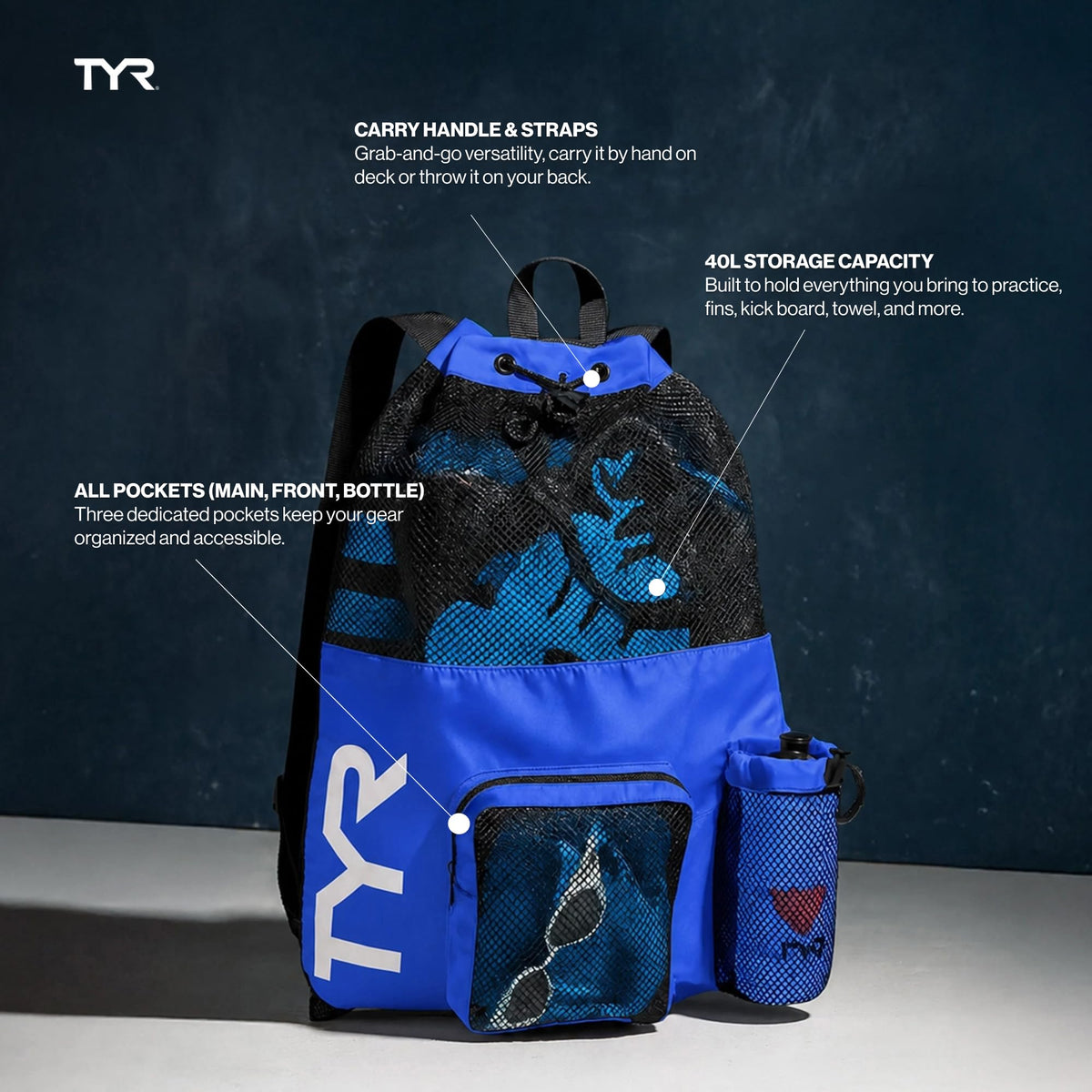 Black Mesh Backpack B76631