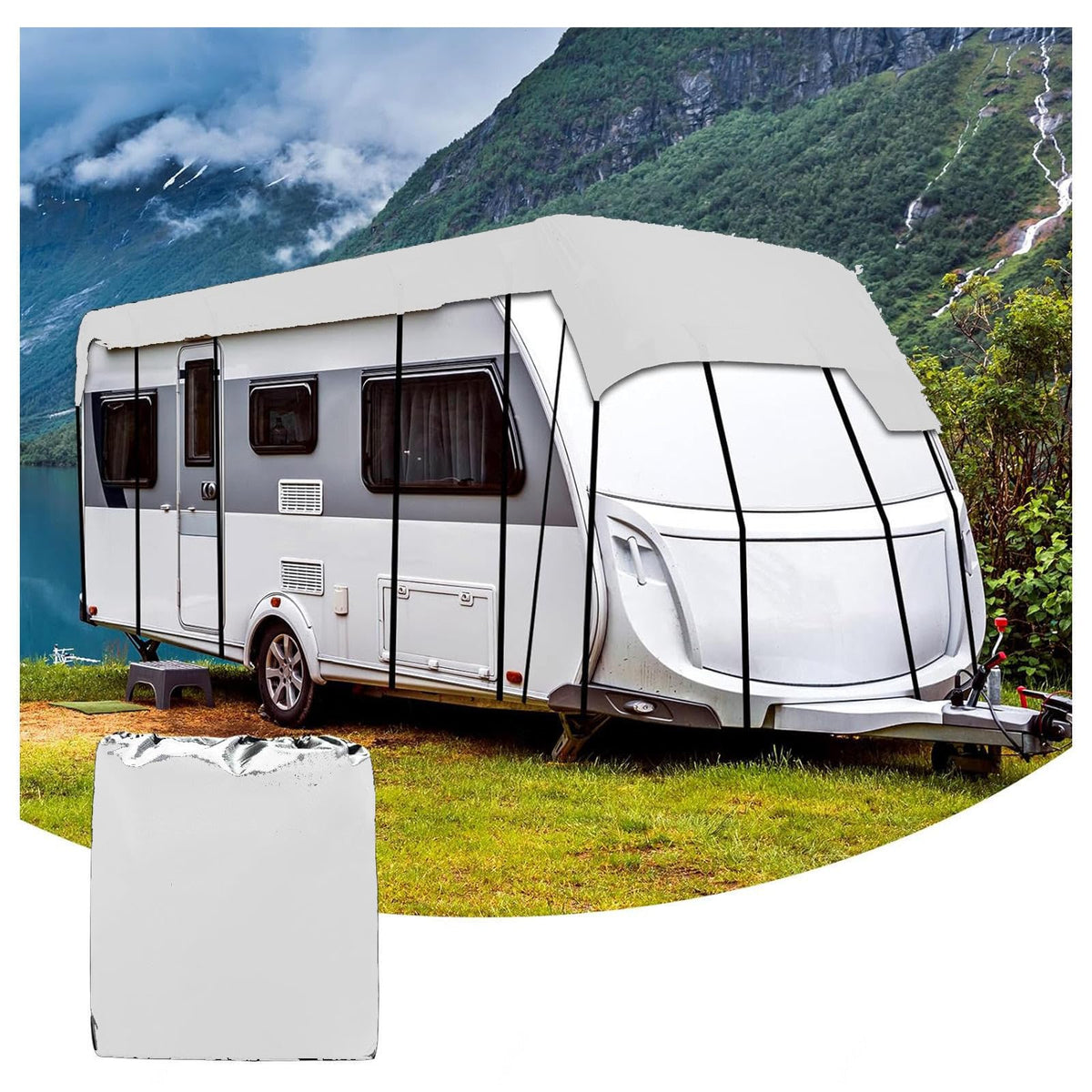 Camper Cover, Grey, 5m×3m J16528