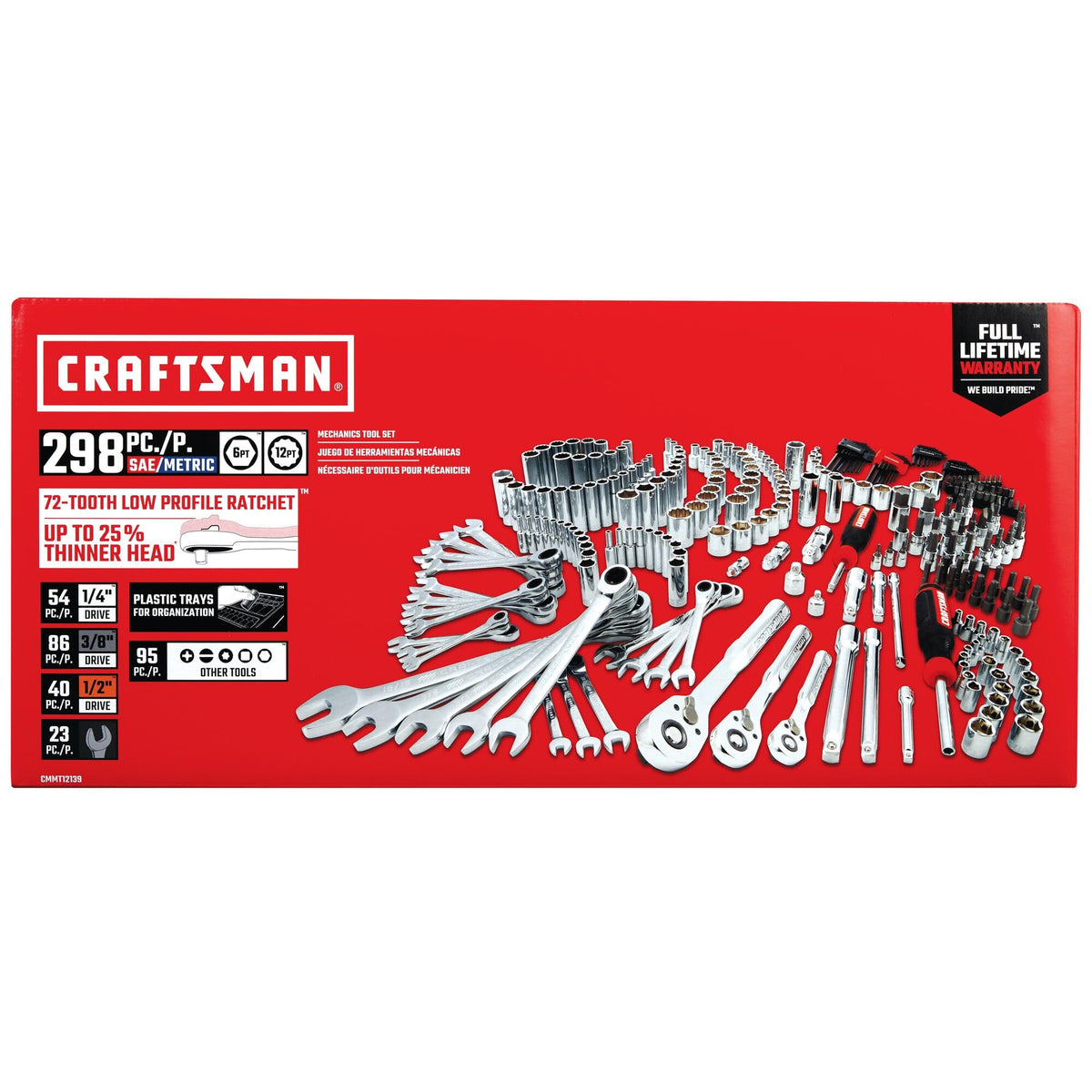 298 Piece Hand Tool and Socket Set SAE/Metric S114