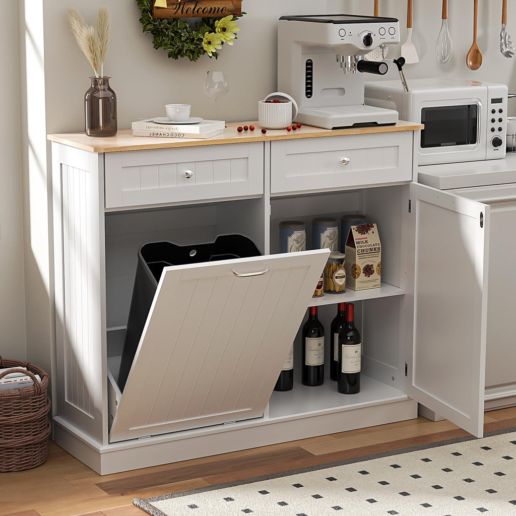 Dual Door Tilt Out Trash Can Cabinet A20911