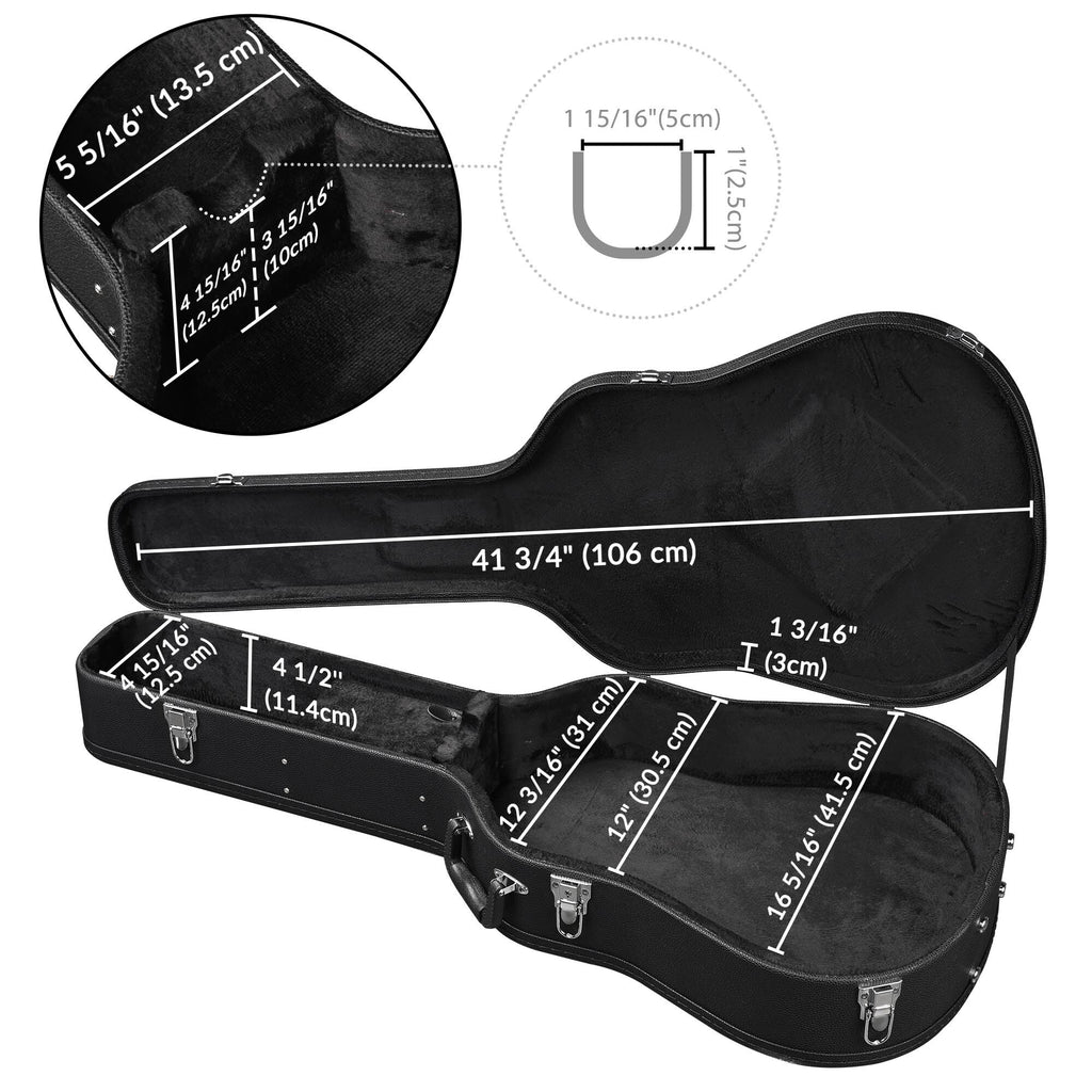 Dreadnought 41 Inch Wooden Hardshell Guitar Case H58371