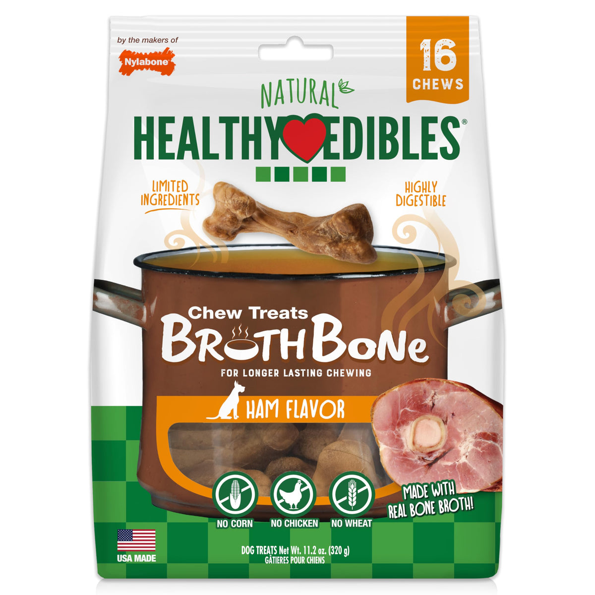 Ham Flavor Small Dog Treats 16 Count V360