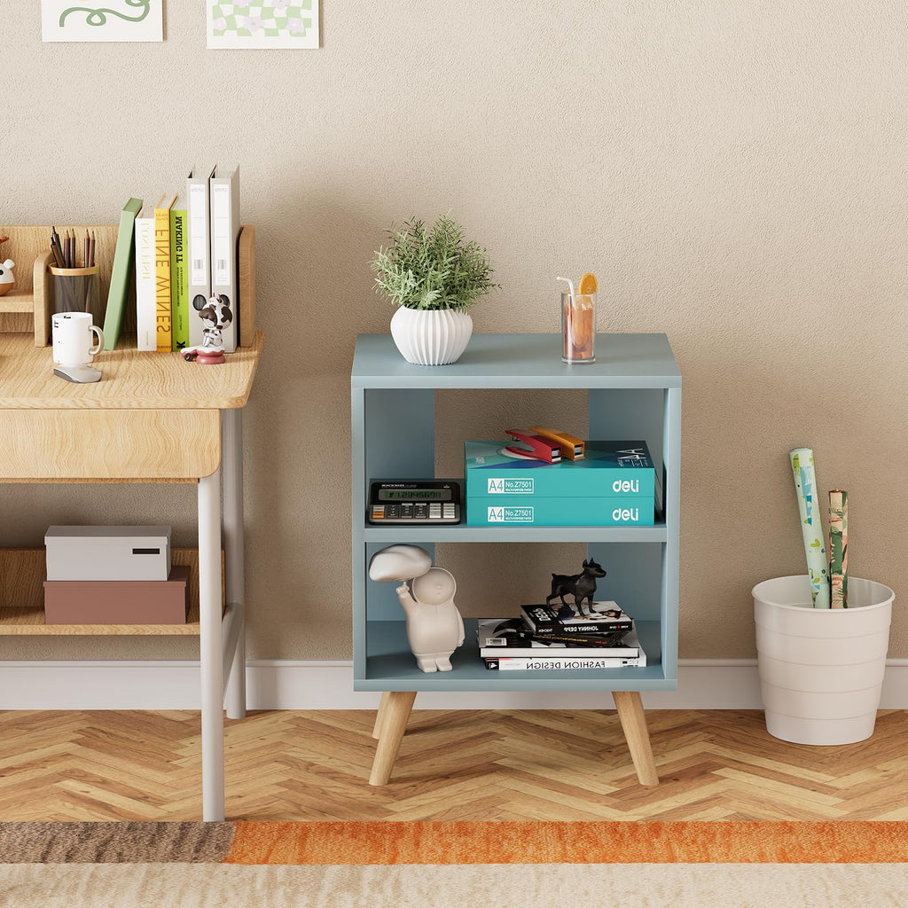 Blue 2-Tier Kids Nightstand I7376