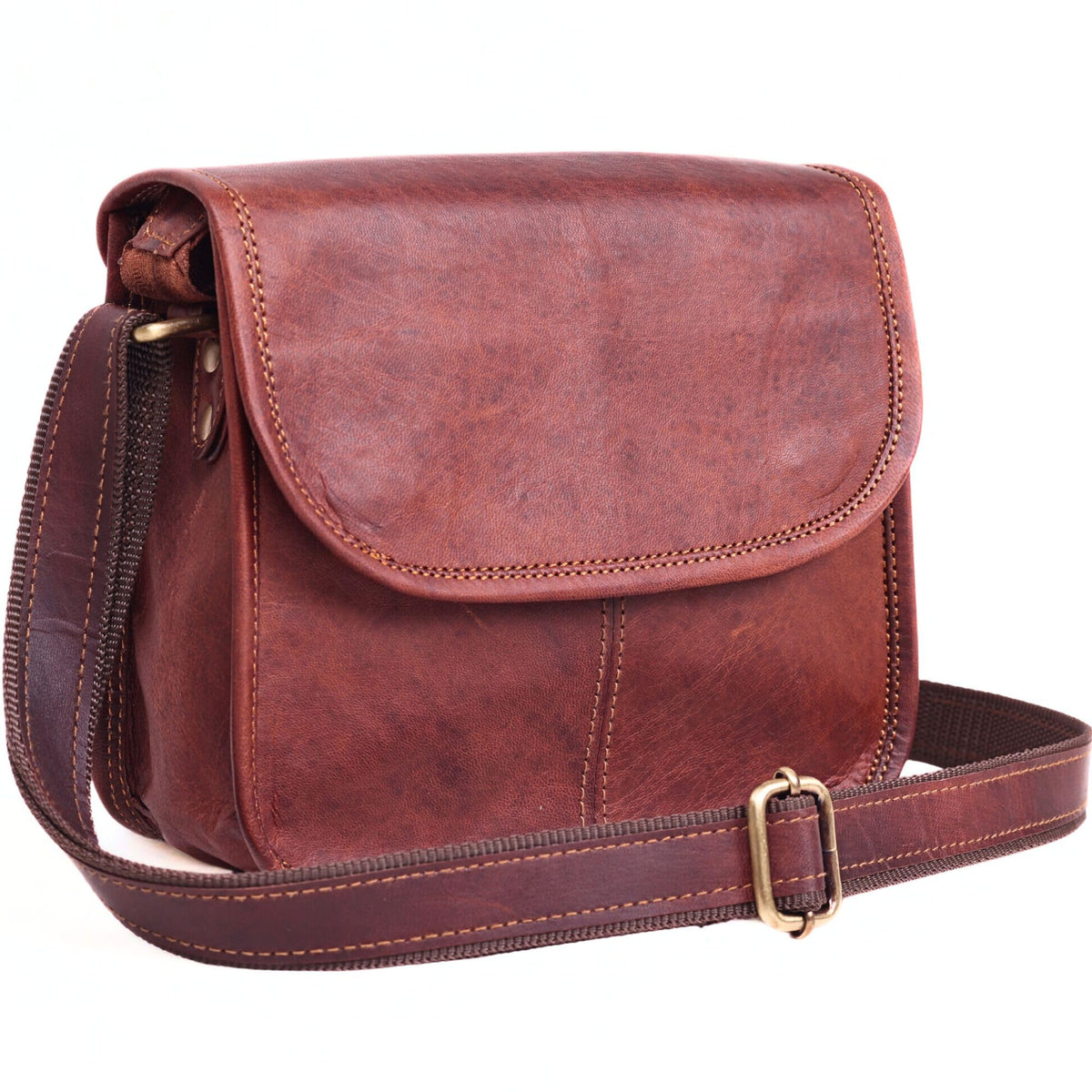 Brown Leather Crossbody Purse Q562454