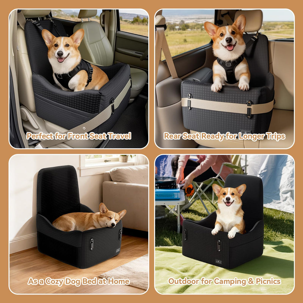 Dog Car Seat with Elevated Cushion U79343