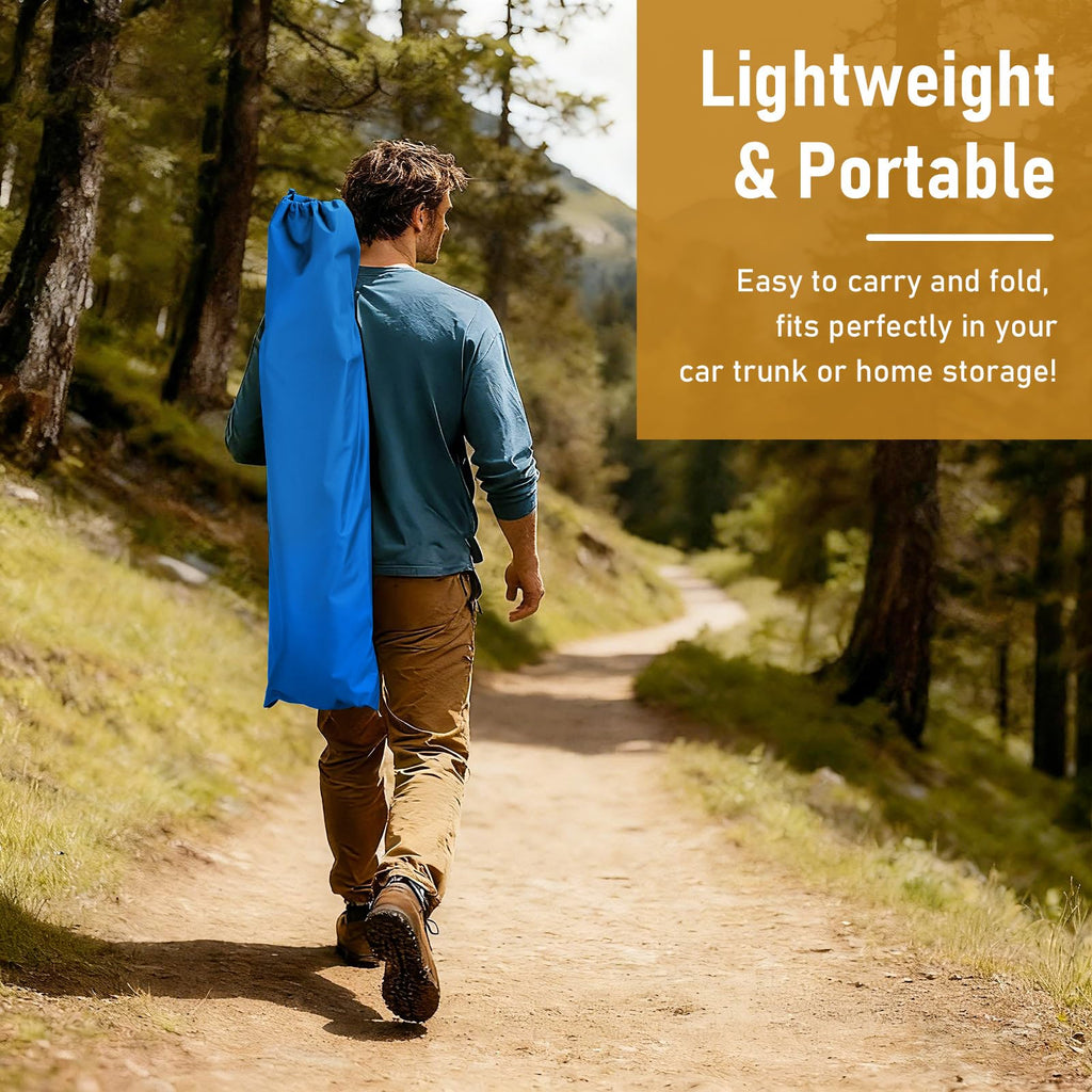 Folding Camping Cot with Carry Bag, Blue M449996
