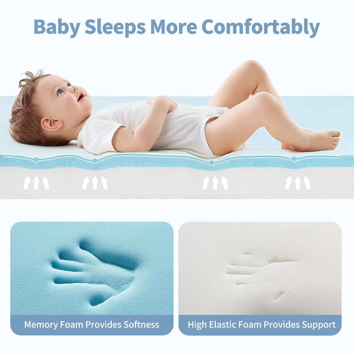 38x26'' Breathable Soft Plush Memory Foam Pack and Play Mattress with Carry Bag B695659
