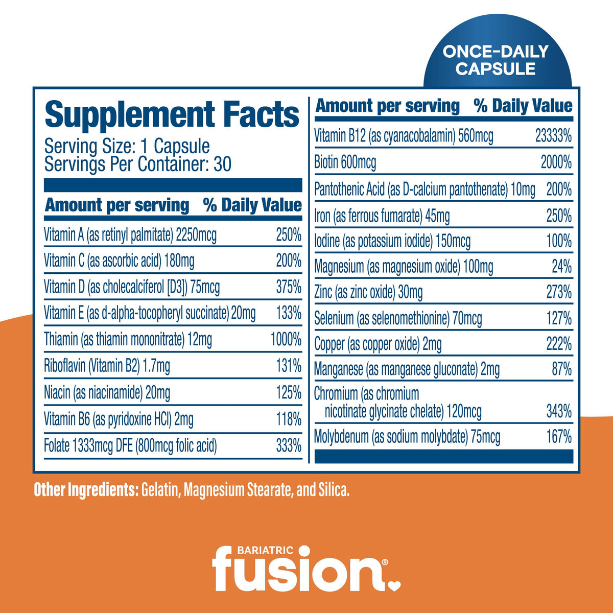Multivitamin with Iron 30 Count W20830