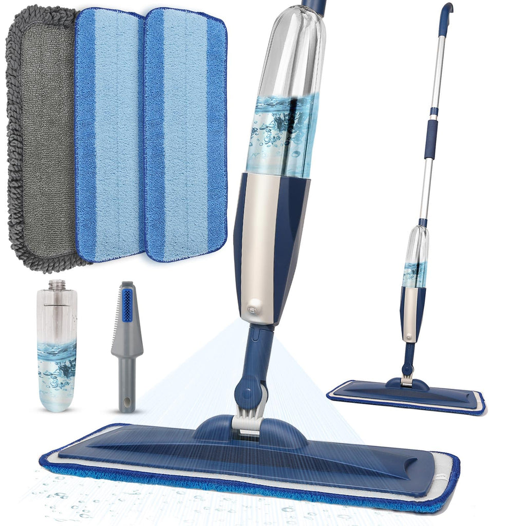 Wet Spray Mop with 14 oz Bottle & 3 Microfiber Pads Q279