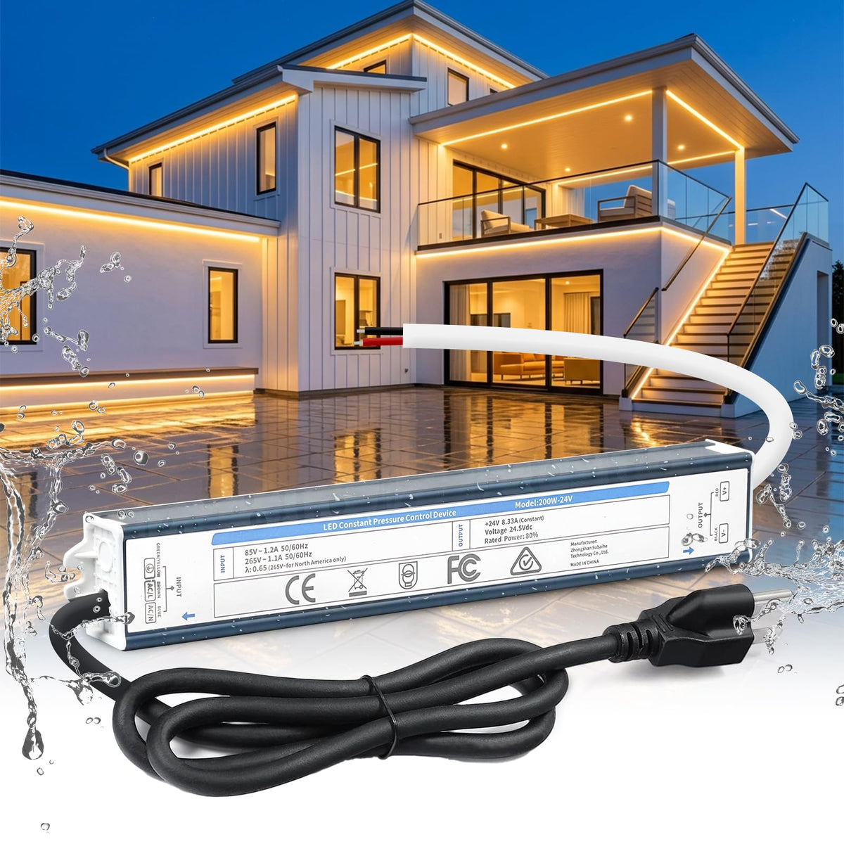 200 Watts 24V Waterproof LED Driver K722