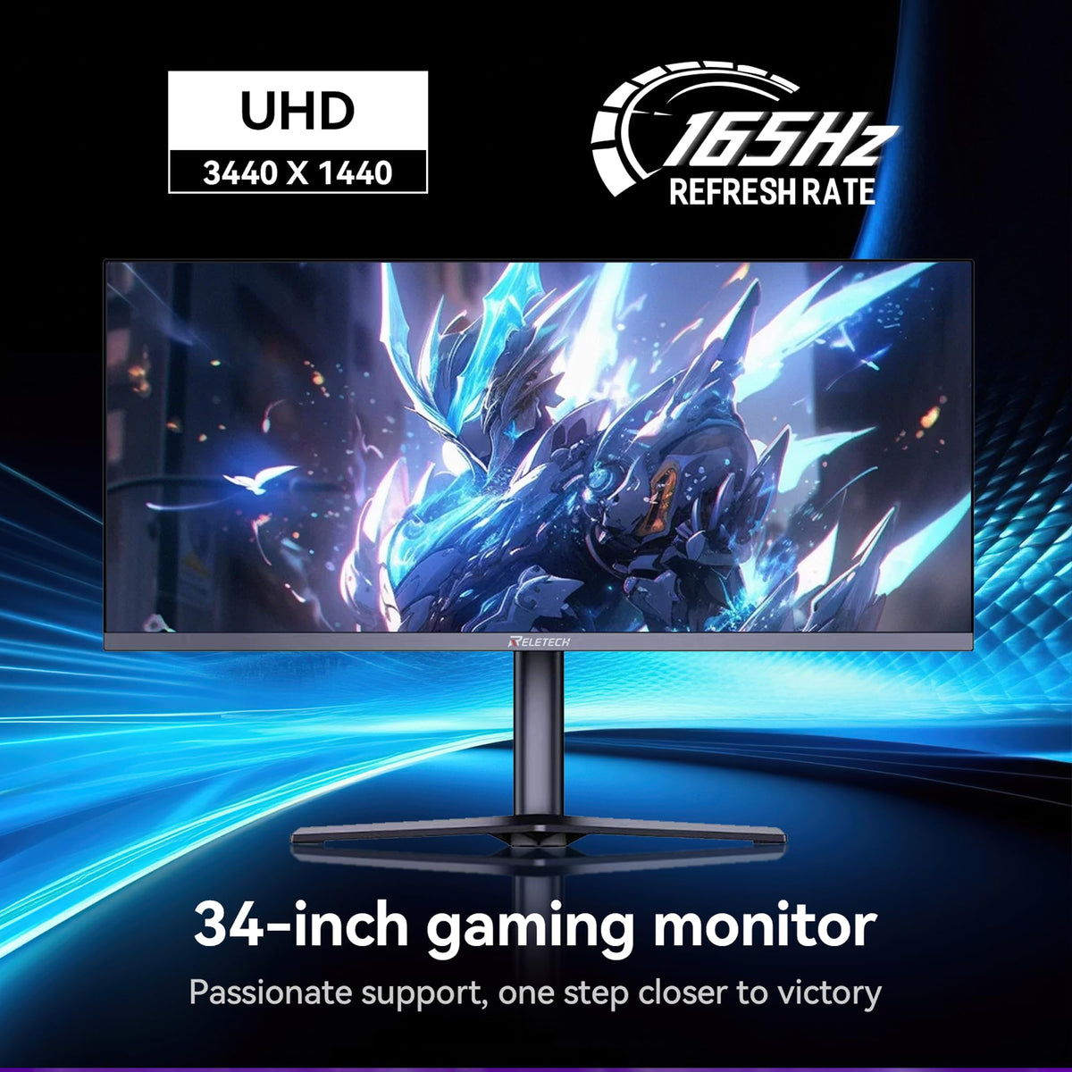 34 Inch Curved Ultrawide Gaming Monitor 21:9 WQHD 165Hz Q74896