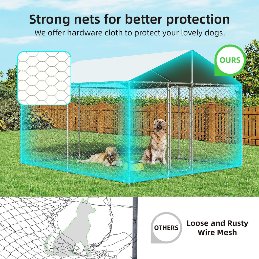 10x10 ft Heavy Duty Outdoor Dog Kennel Q41145