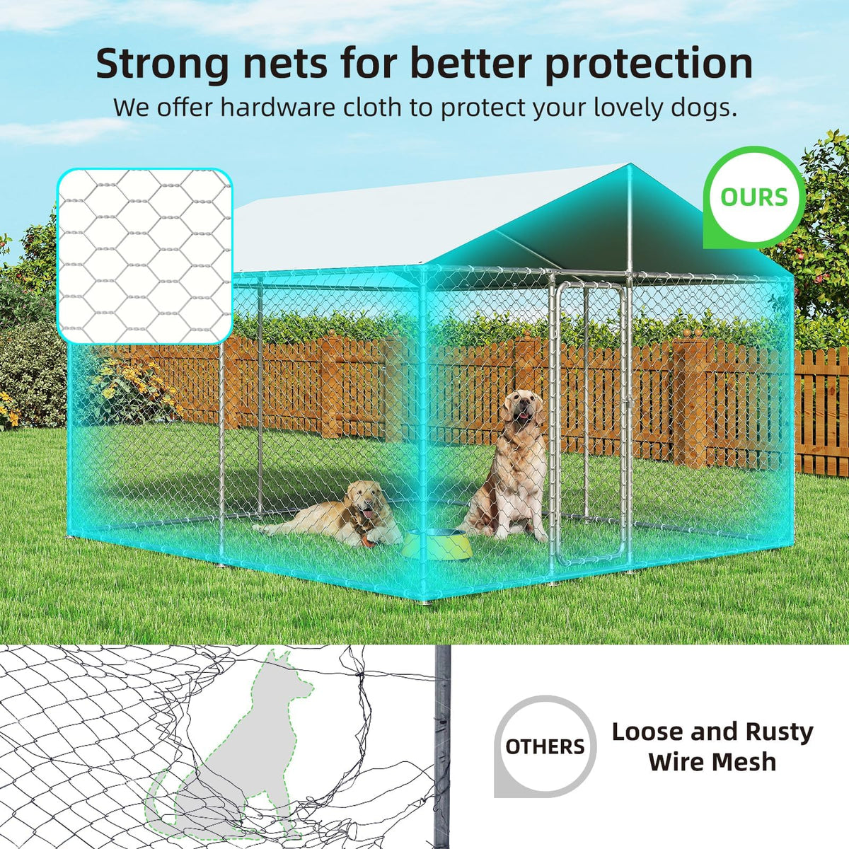 10x10 ft Heavy Duty Outdoor Dog Kennel Q41145