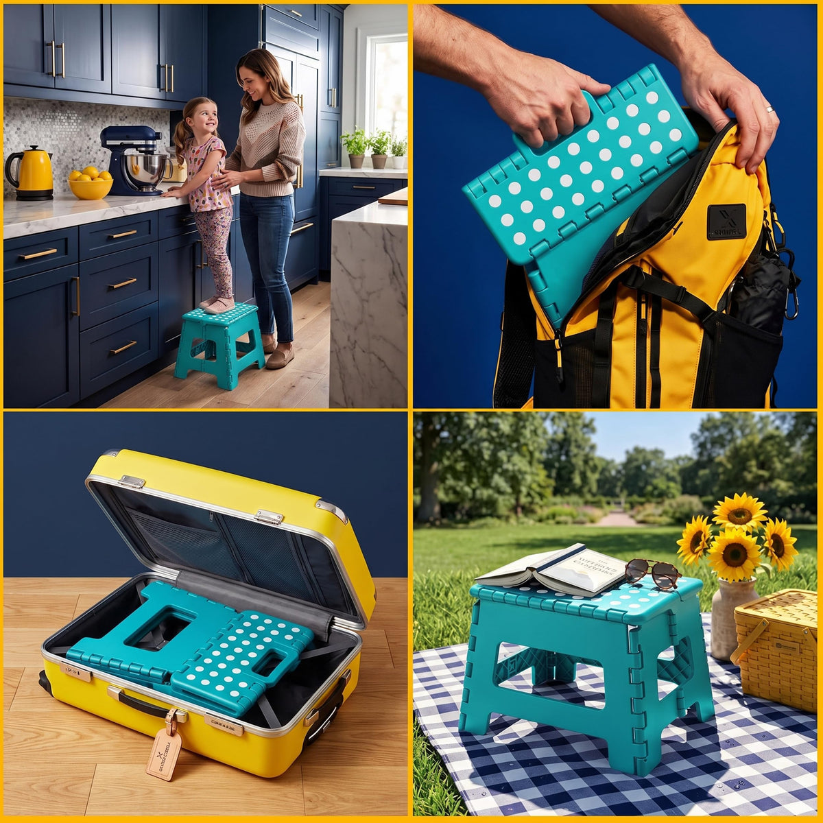 9 Inch Anti-Slip Folding Step Stool P25611