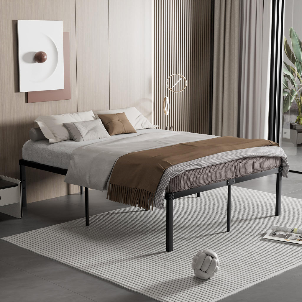 Queen Size Metal Platform Bed Frame E7004