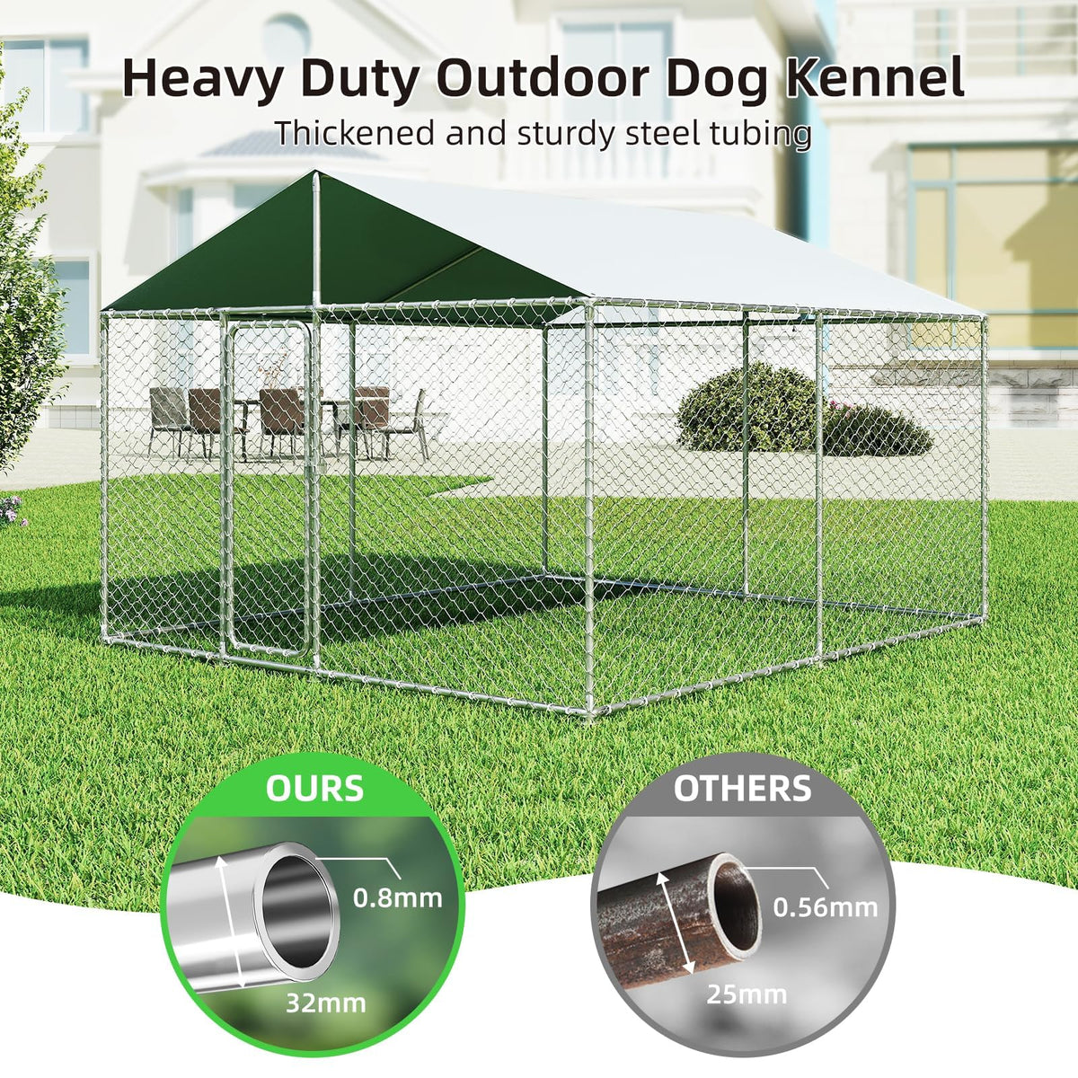 10x10 ft Heavy Duty Outdoor Dog Kennel Q41145