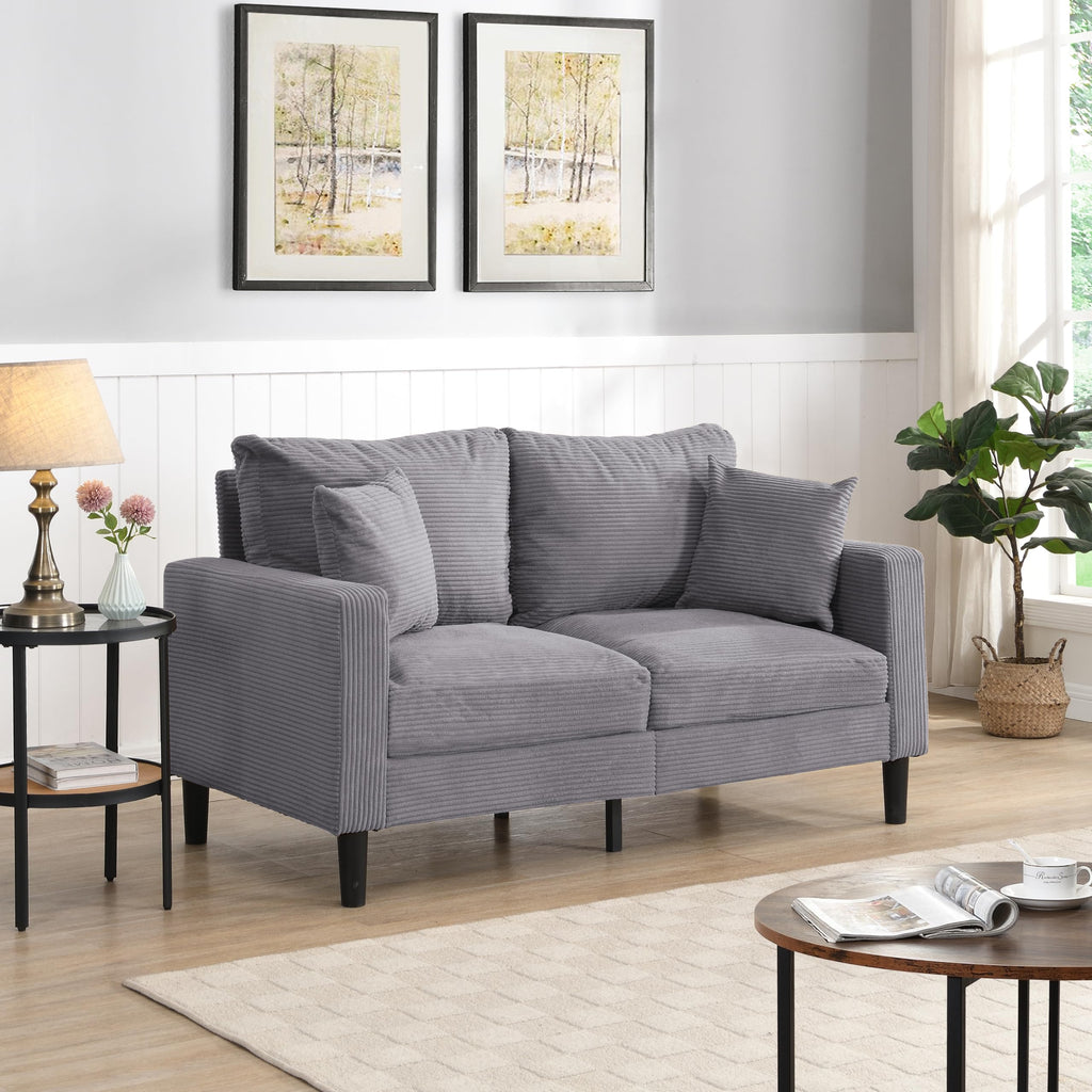 Light Gray Upholstered Sofa L6776