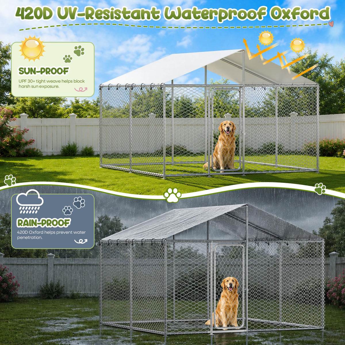 10x10 FT Heavy Duty Outdoor Dog Kennel Z667937