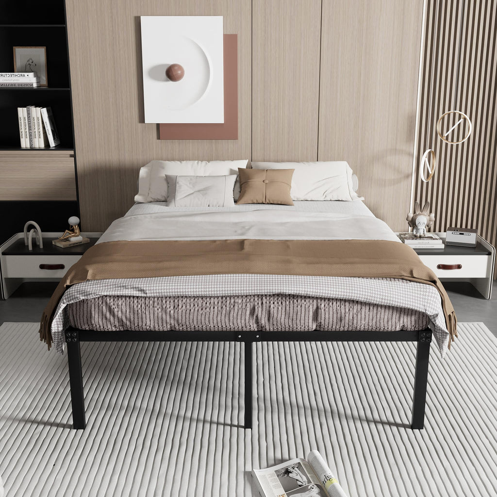 Queen Size Metal Platform Bed Frame E7004